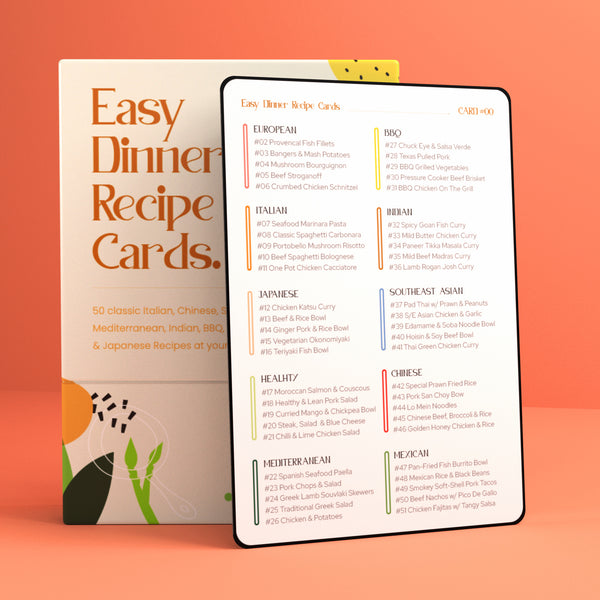Easy Dinner Recipe Cards